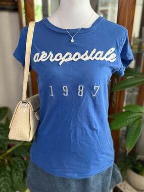 y2k Aeropostale Blue Graphic T-Shirt